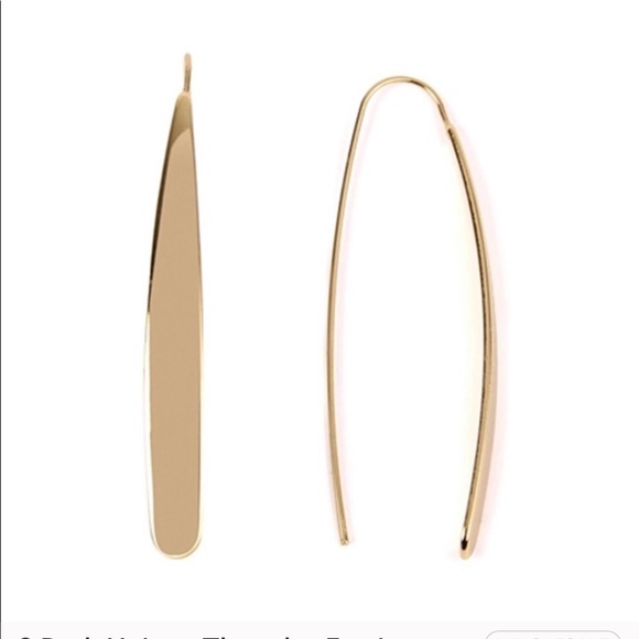 Unique Threader Earrings - Gold - Picture 2 of 3